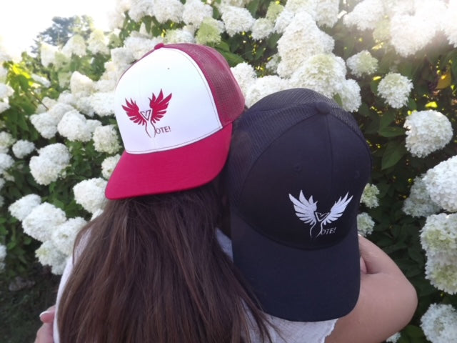 Valkyrie Vote! Trucker Hat- Red & White